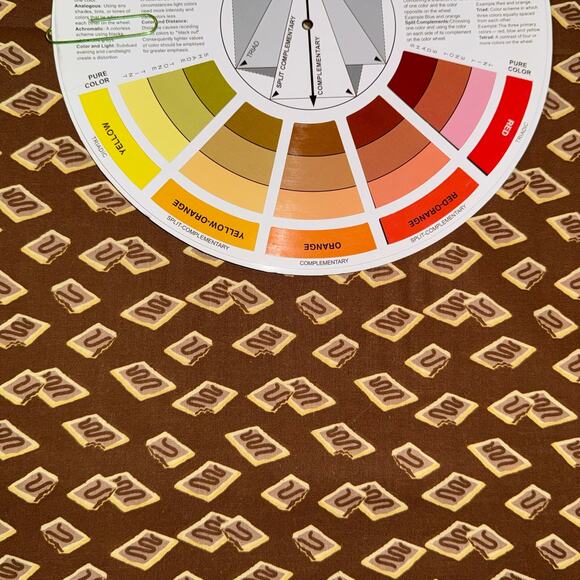 Brown Chocolate Pastry Tarts Cotton Fabric- 1/2 YD - Sweet, Breakfast, Poptart - Picture 5 of 5